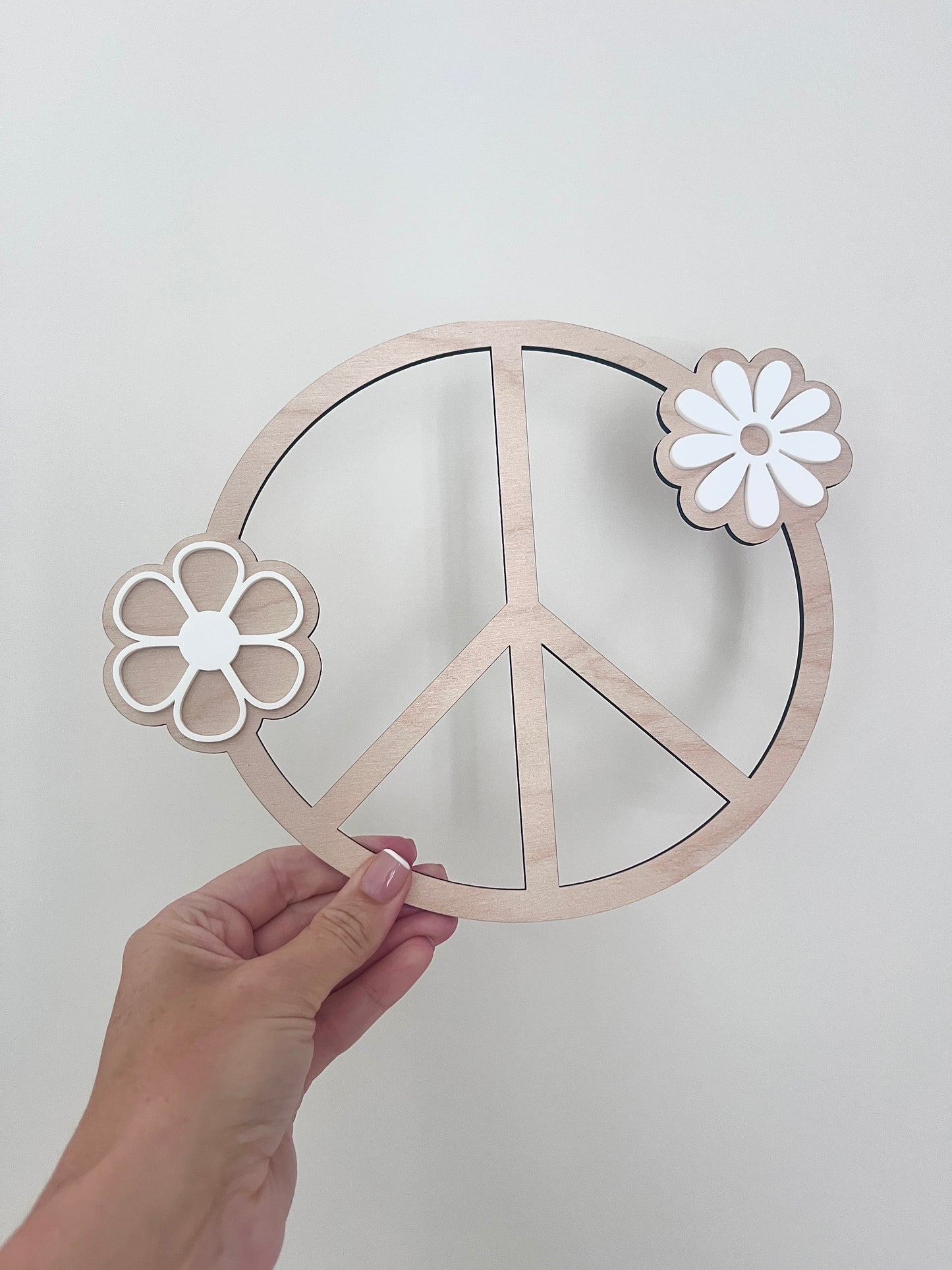 Peace and flowers sign