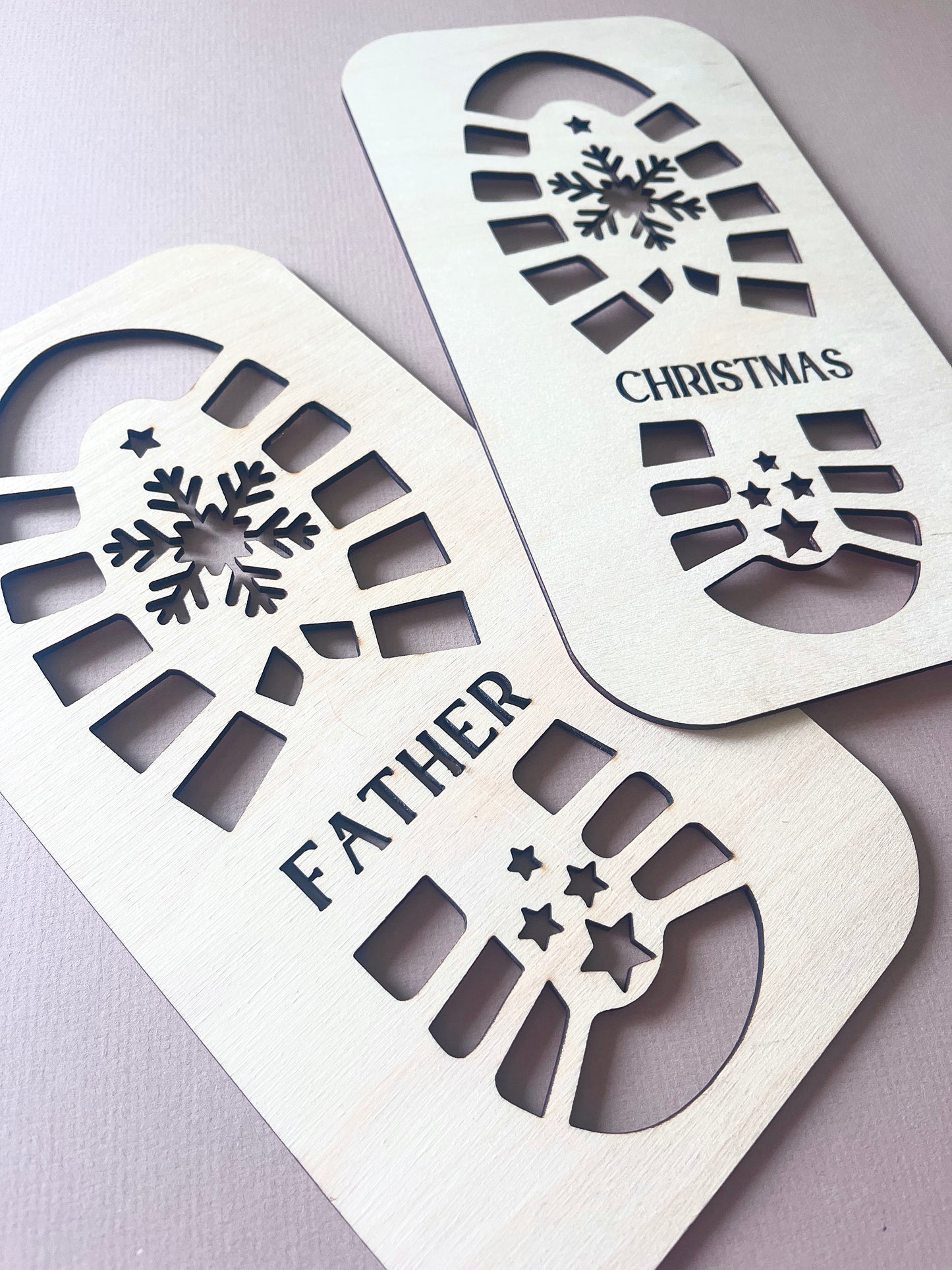 Father Christmas boot stencils