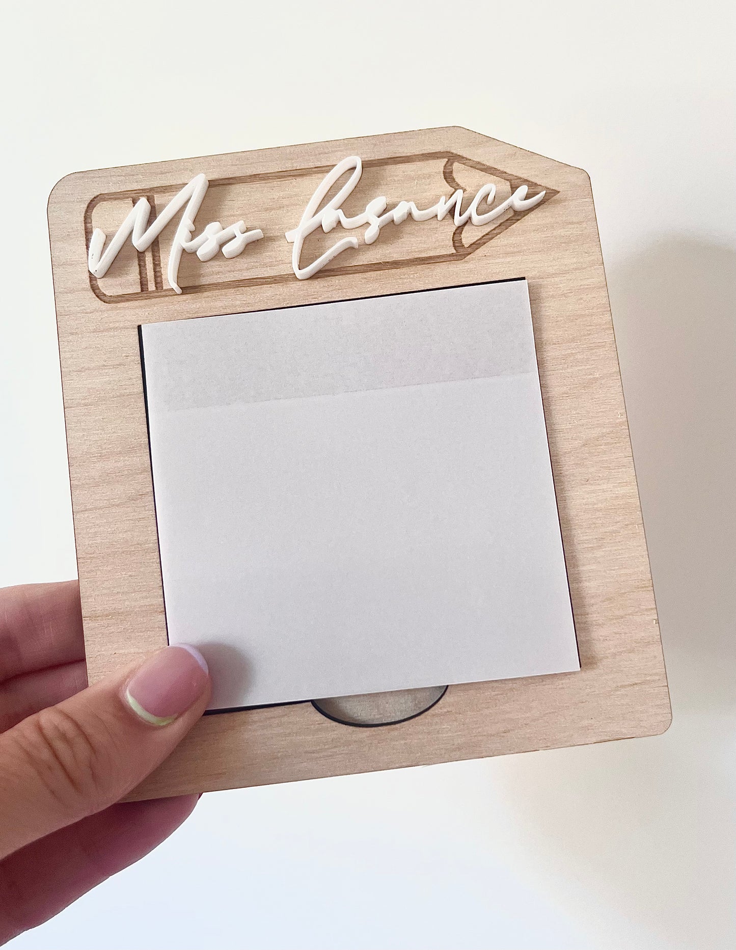 Personalised post it note holder