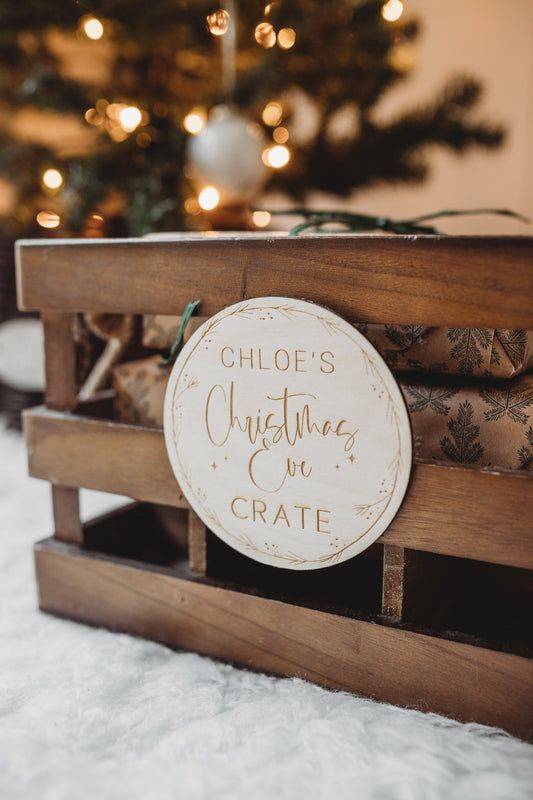 Personalised Christmas Eve Crate sign