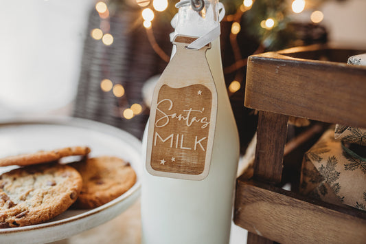 Santa's milk tag