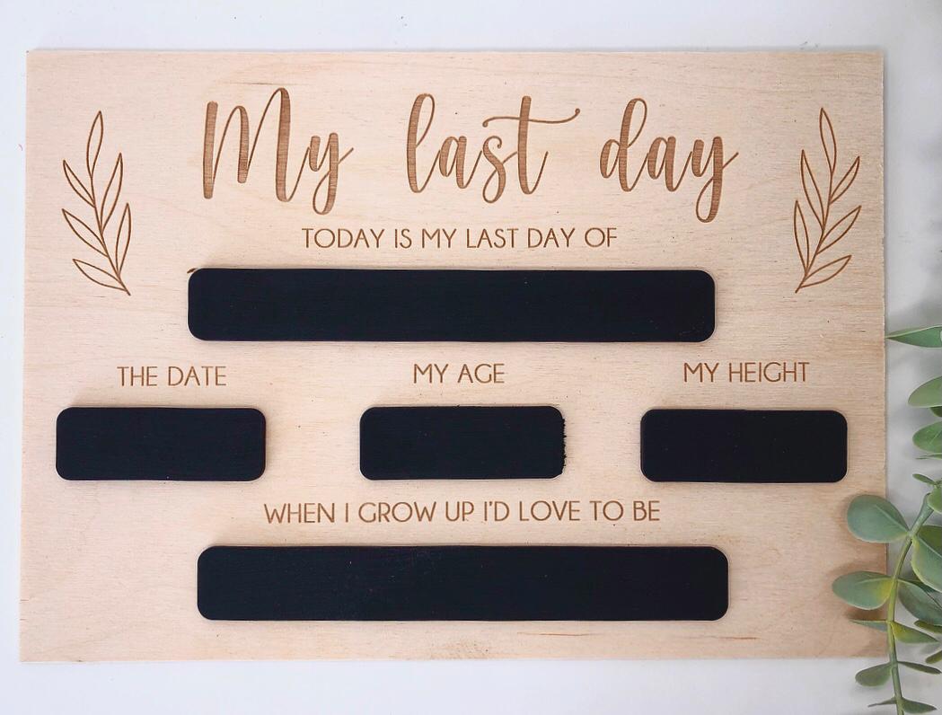 First and Last Day Memory Boards (x2 Boards)
