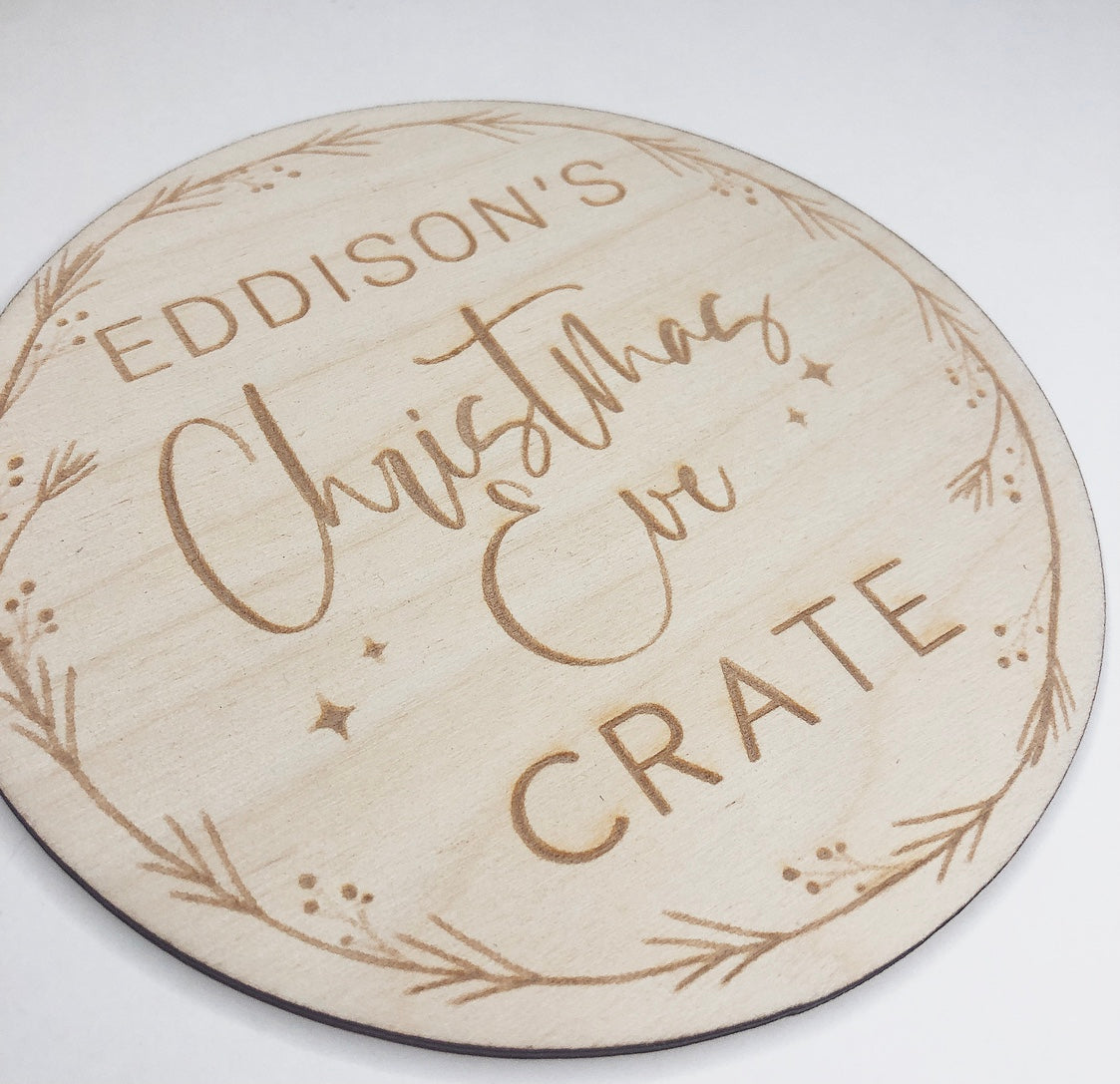 Personalised Christmas Eve Crate sign