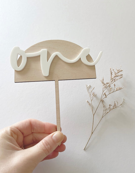 Number arched cake toppers