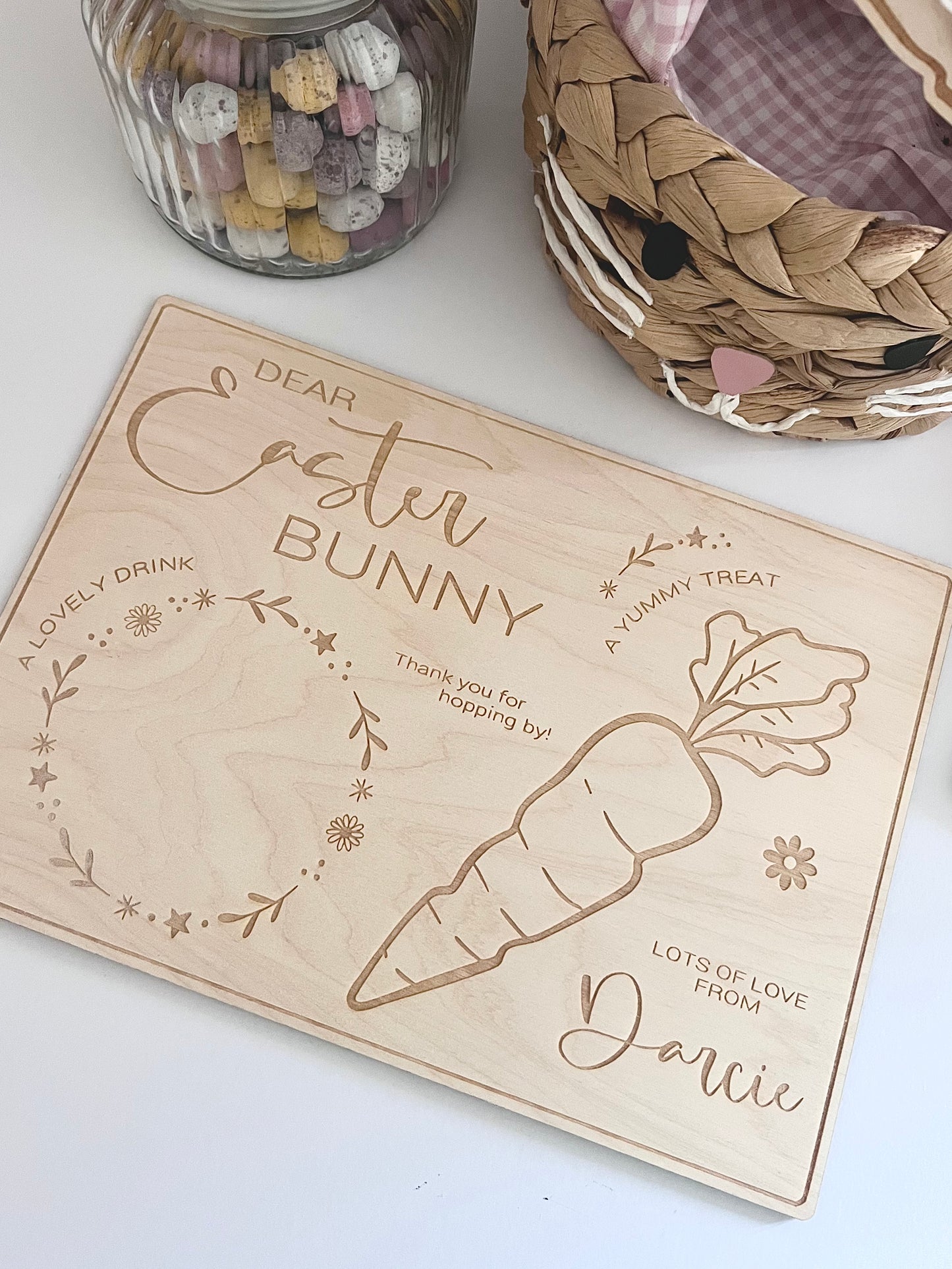 Personalised Easter Bunny Treat Board