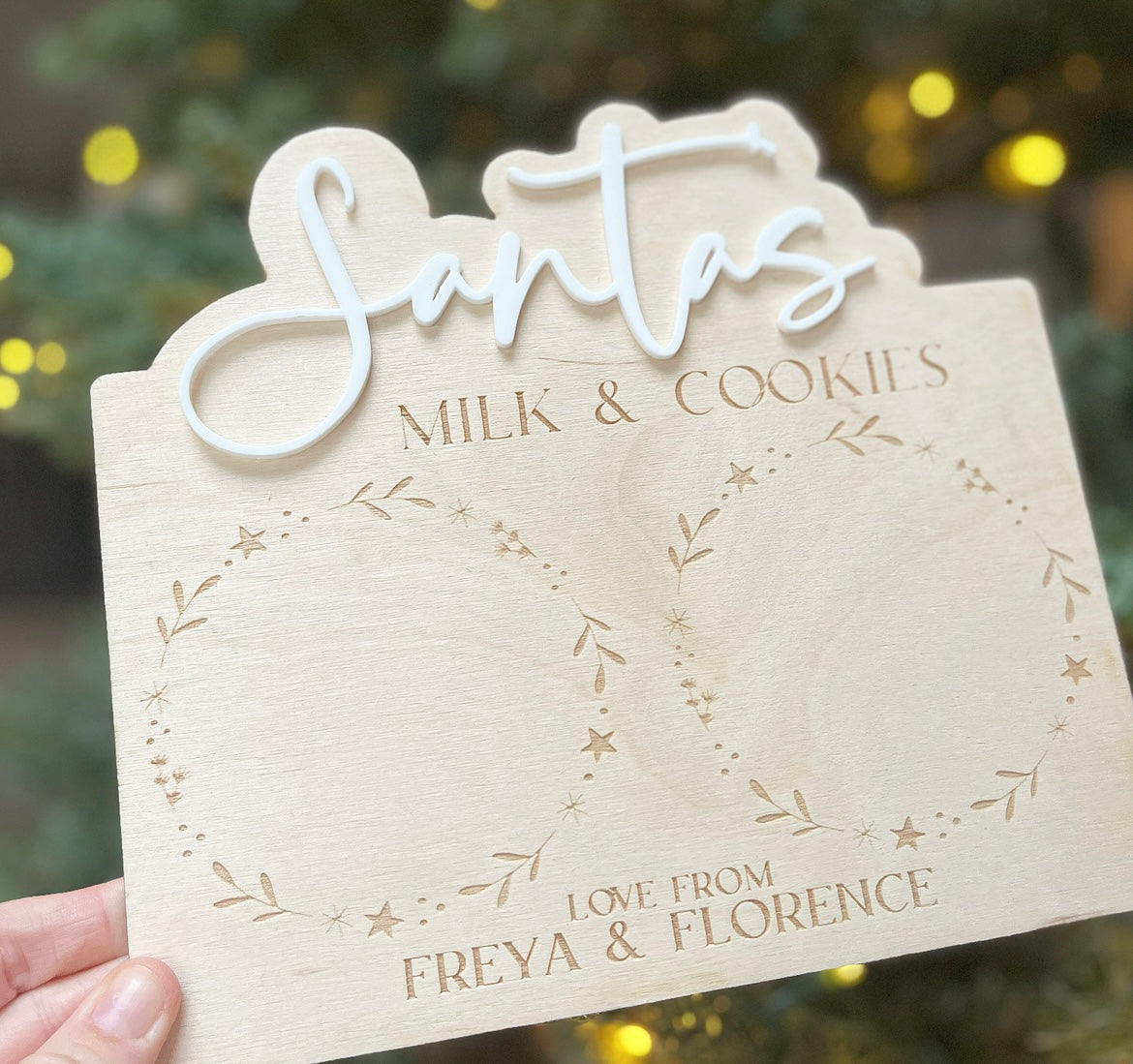 Milk and Cookies personalised board